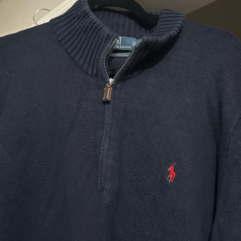 Polo Ralph Lauren Men's Navy Zip-Up Sweater